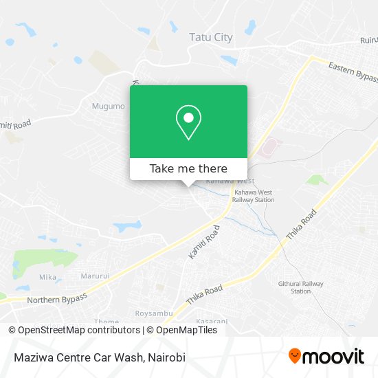 Maziwa Centre Car Wash map