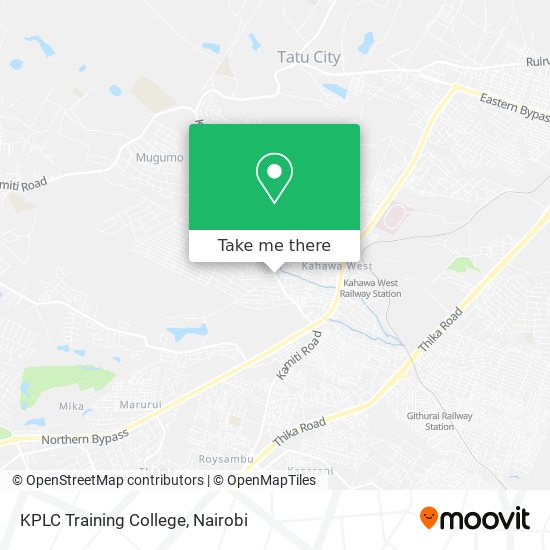 KPLC Training College map