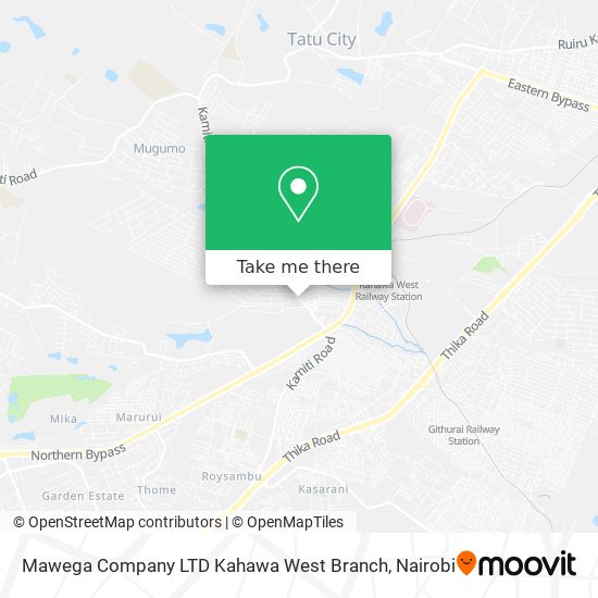 Mawega Company LTD Kahawa West Branch map