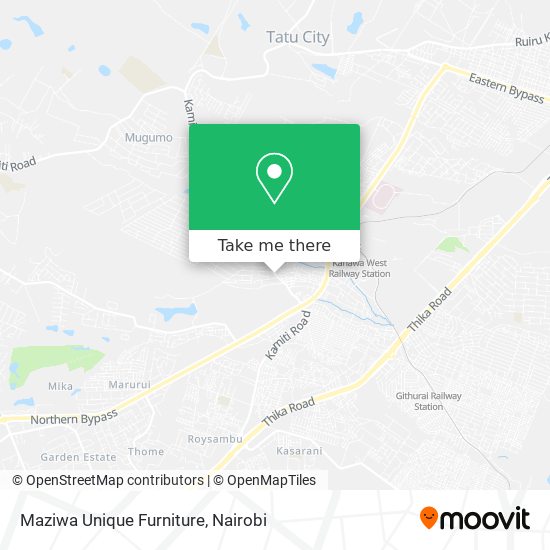 Maziwa Unique Furniture map