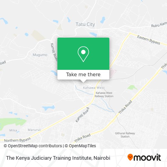 The Kenya Judiciary Training Institute map