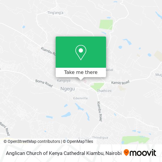 Anglican Church of Kenya Cathedral Kiambu map