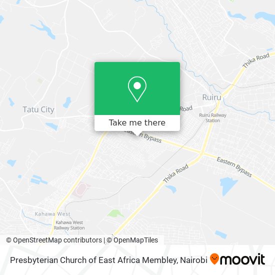 Presbyterian Church of East Africa Membley map