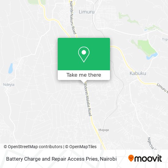 Battery Charge and Repair Access Pries map