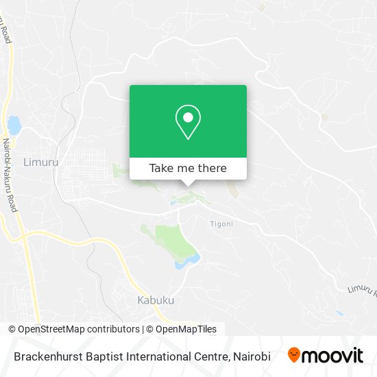 Brackenhurst Baptist International Centre map