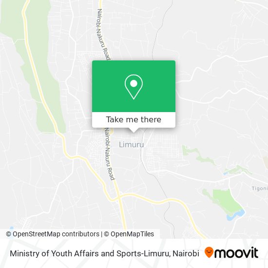 Ministry of Youth Affairs and Sports-Limuru map