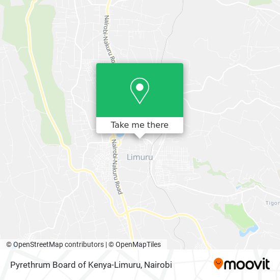 Pyrethrum Board of Kenya-Limuru map