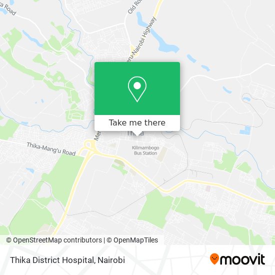 Thika District Hospital map