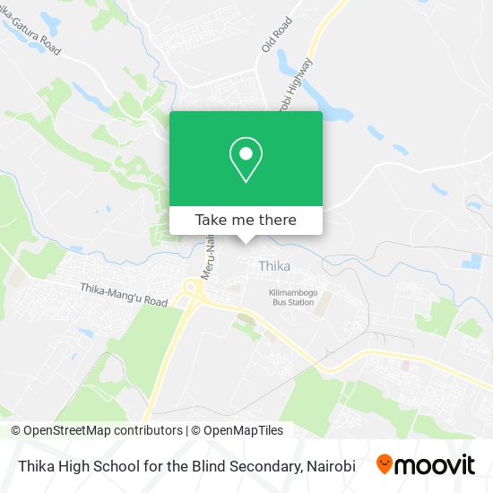 Thika High School for the Blind Secondary map