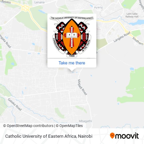 Catholic University of Eastern Africa map