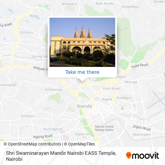 Shri Swaminarayan Mandir Nairobi EASS Temple map
