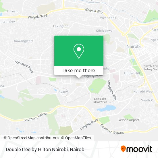DoubleTree by Hilton Nairobi map