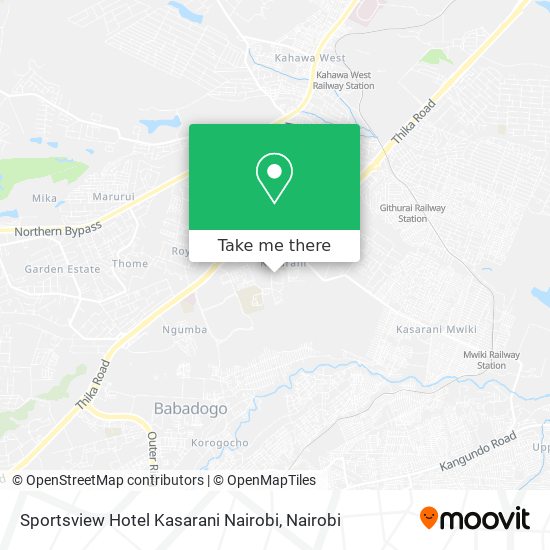 Sportsview Hotel Kasarani Nairobi map