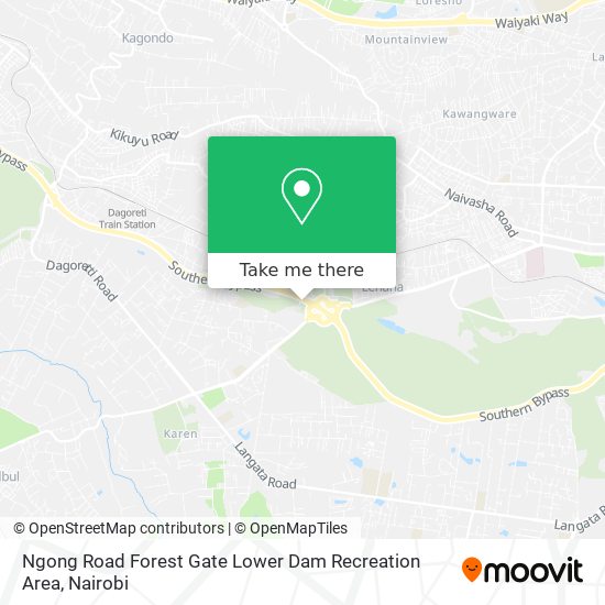 Ngong Road Forest Gate Lower Dam Recreation Area map
