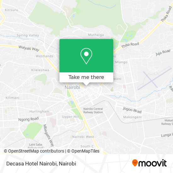 Decasa Hotel Nairobi map