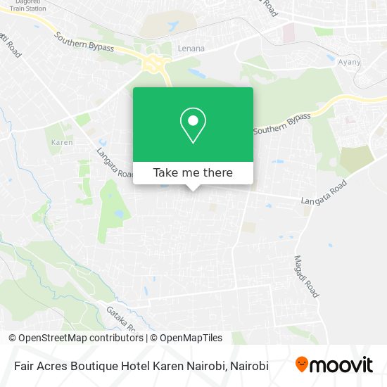 Fair Acres Boutique Hotel Karen Nairobi map