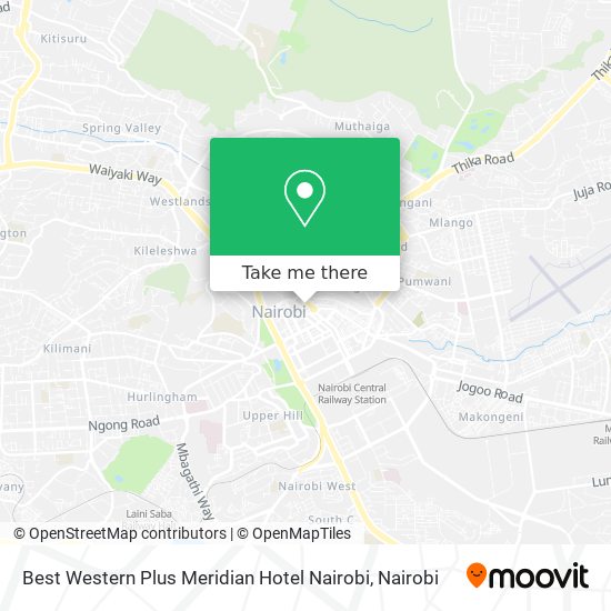 Best Western Plus Meridian Hotel Nairobi map