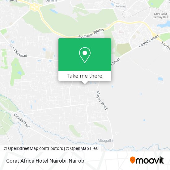 Corat Africa Hotel Nairobi map