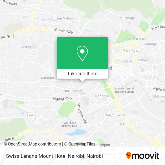 Swiss Lenana Mount Hotel Nairobi map