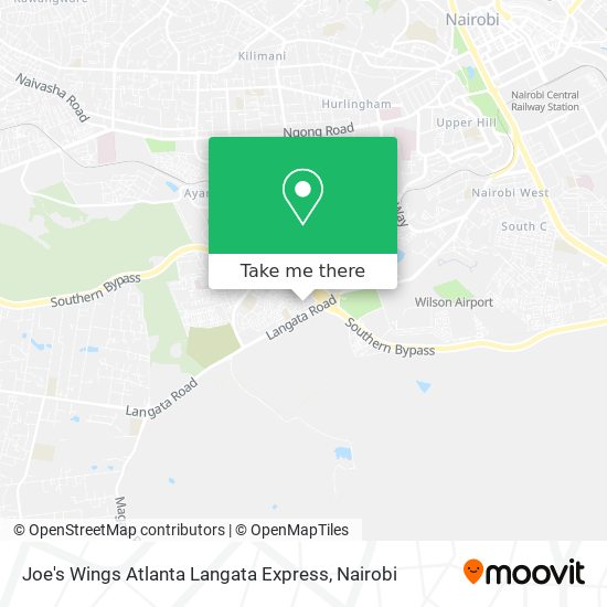 Joe's Wings Atlanta Langata Express map