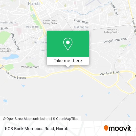 KCB Bank Mombasa Road map