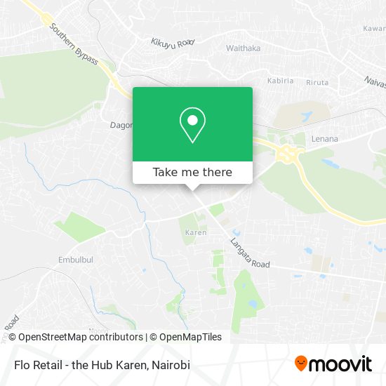 Flo Retail - the Hub Karen map