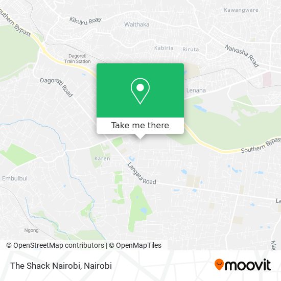 The Shack Nairobi map