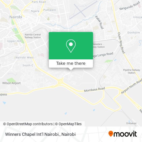 Winners Chapel Int'l Nairobi. map