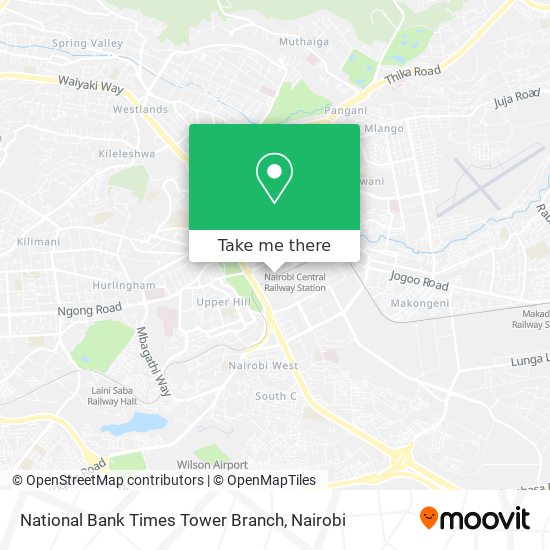 National Bank Times Tower Branch map