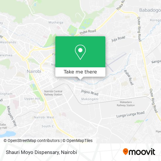 Shauri Moyo Dispensary map