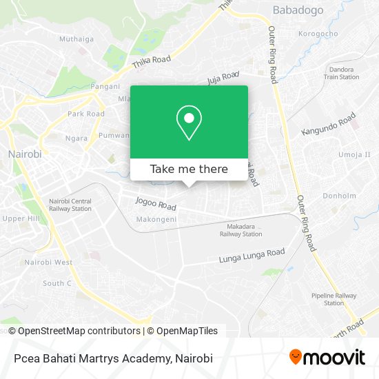 Pcea Bahati Martrys Academy map