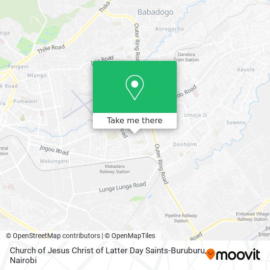 Church of Jesus Christ of Latter Day Saints-Buruburu map