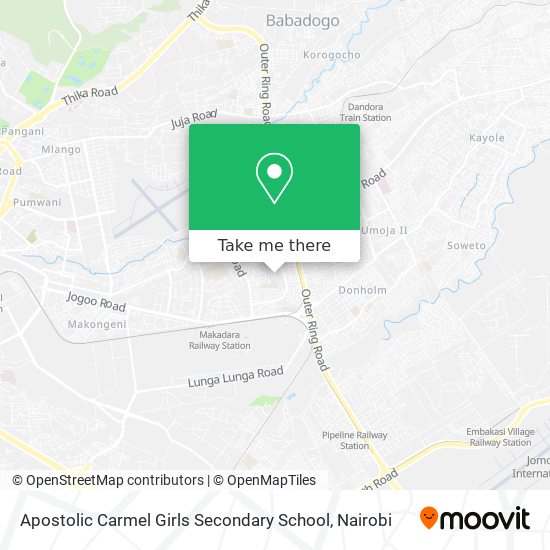 Apostolic Carmel Girls Secondary School map