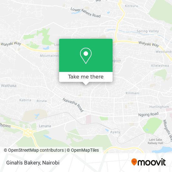 Ginah's Bakery map