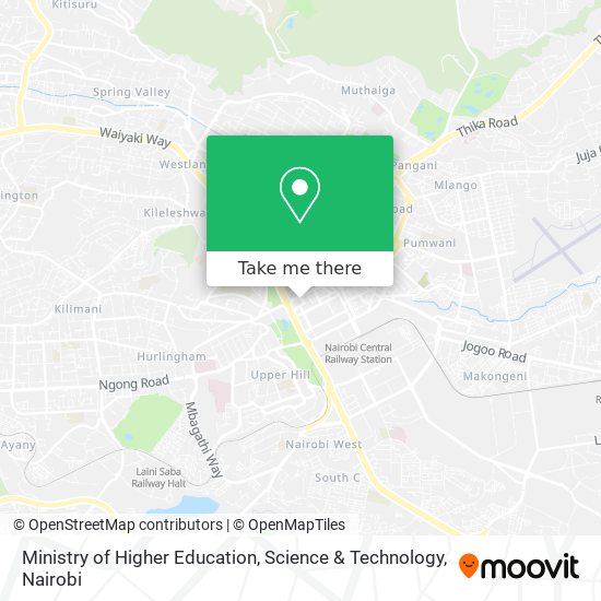 Ministry of Higher Education, Science & Technology map