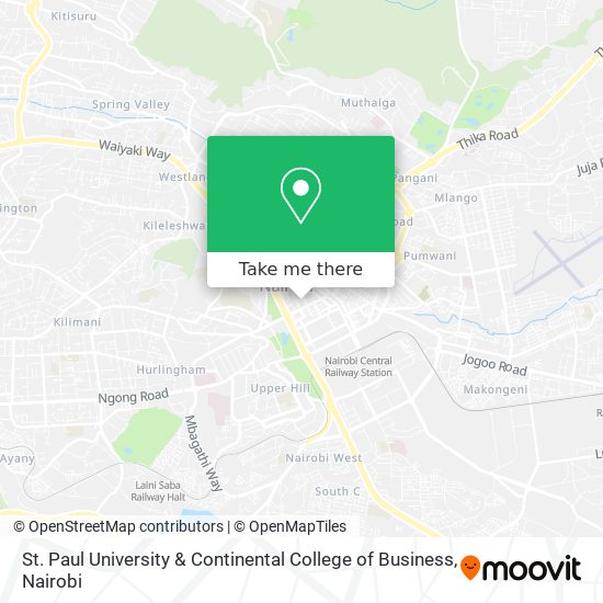 St. Paul University & Continental College of Business map