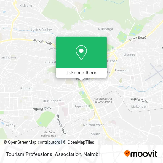 Tourism Professional Association map