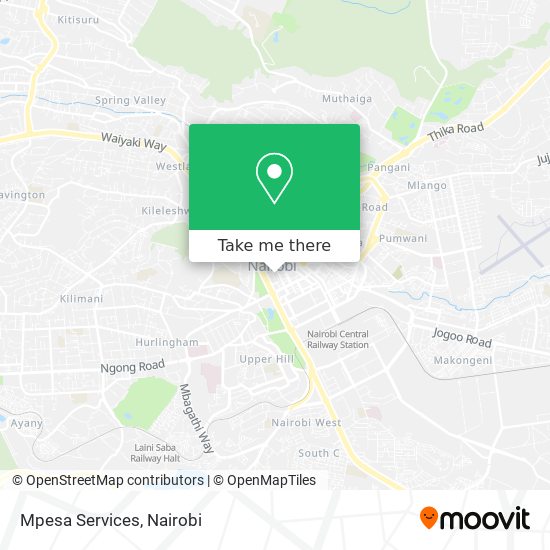 Mpesa Services map