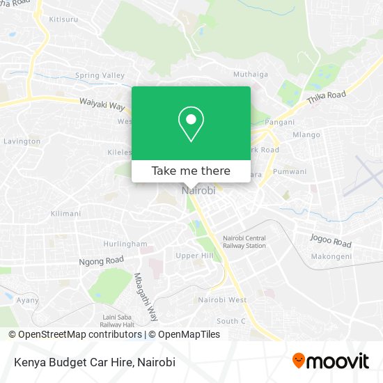 Kenya Budget Car Hire map