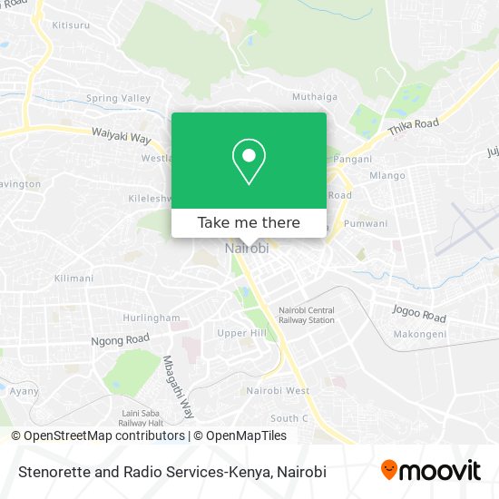 Stenorette and Radio Services-Kenya map