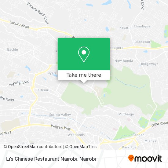 Li's Chinese Restaurant Nairobi map