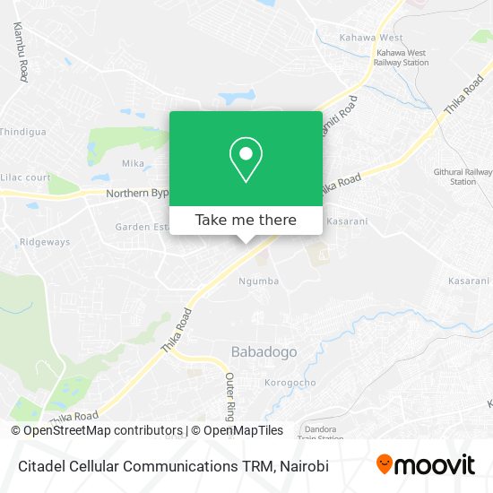 Citadel Cellular Communications TRM map