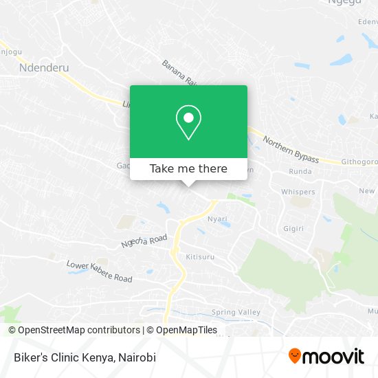 Biker's Clinic Kenya map