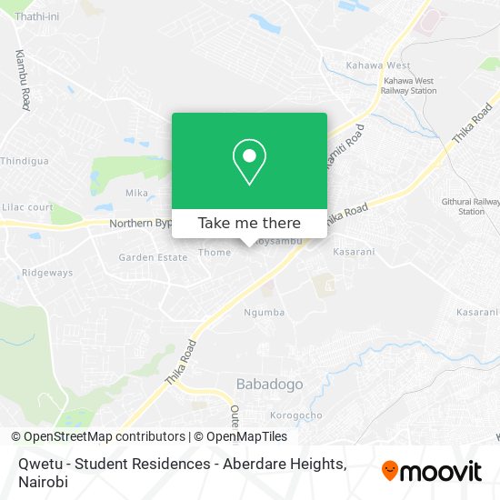 Qwetu - Student Residences - Aberdare Heights map