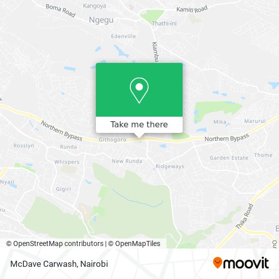 McDave Carwash map