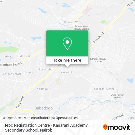 Iebc Registration Centre - Kasarani Academy Secondary School map