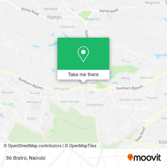 86 Bistro map