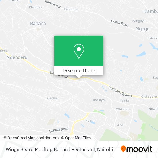 Wingu Bistro Rooftop Bar and Restaurant map