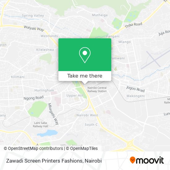 Zawadi Screen Printers Fashions map