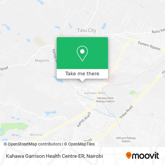 Kahawa Garrison Health Centre-ER map